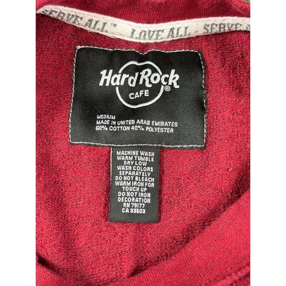 Hard Rock Cafe Red Long Sleeve Crewneck Womens Size Medium‎ - Picture 6 of 6